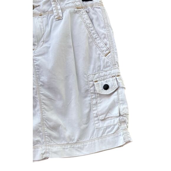 VTG Polo Jeans Co Cargo Skirt Sz 2 Cream Contrast Stitching Y2K Preppy Utility - Picture 3 of 6
